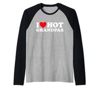 Amo i Nonni Caldi Divertente Grand Dad GILF Incontri maturi Maglia con Maniche Raglan