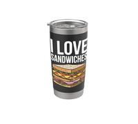 Amo i panini Arte culinaria creativa Bicchiere termico in acciaio inox doppia parete