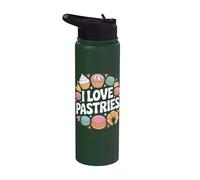 Amo i pasticcini Cupcakes Macarons Joy Stainless Steel Insulated Water Bottle