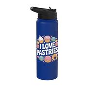 Amo i pasticcini Cupcakes Macarons Joy Stainless Steel Insulated Water Bottle