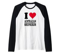 Amo i pastori australiani Maglia con Maniche Raglan