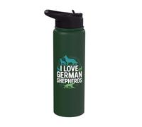 Amo i pastori tedeschi fedeli compagni Stainless Steel Insulated Water Bottle