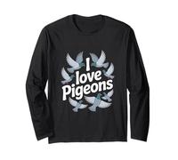 Amo i piccioni Urban Bird Lover Pigeon Fancy Maglia a Manica