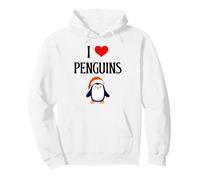 Amo i Pinguini I Heart Penguins I Pinguini Amano Gli Uccelli marini Felpa con Cappuccio