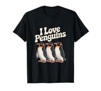 Amo i pinguini Simpatici amanti dei pinguini Maglietta
