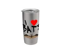 Amo i pipistrelli I Heart Bat s Bicchiere termico in acciaio inox doppia parete