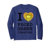 Amo i pomodori Verdi fritti - Testo Nero. Maglia a Manica