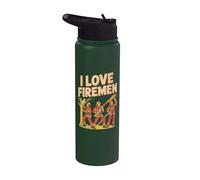 Amo i pompieri coraggiosi team di soccorso Stainless Steel Insulated Water Bottle