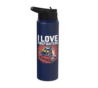 Amo i pompieri, tributo al coraggio Stainless Steel Insulated Water Bottle