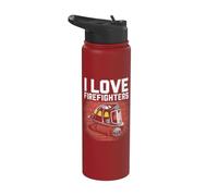 Amo i pompieri, tributo al coraggio Stainless Steel Insulated Water Bottle