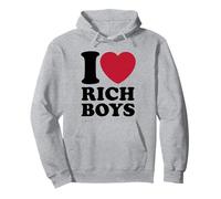 Amo i Ragazzi ricchi Funny I Heart Love Rich Boys per Donne e Uomini Felpa con Cappuccio