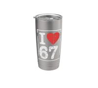 Amo i sei sette 67 Bicchiere termico in acciaio inox doppia parete
