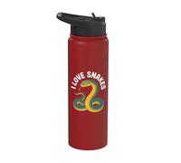 Amo i serpenti Entusiast Design Stainless Steel Insulated Water Bottle
