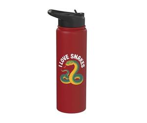 Amo i serpenti Entusiast Design Stainless Steel Insulated Water Bottle