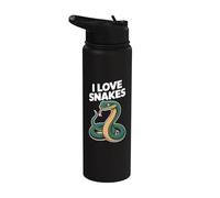 Amo i serpenti Stainless Steel Insulated Water Bottle