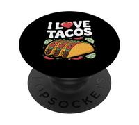 Amo i tacos Fun Fiesta Vibes PopSockets PopGrip Adesivo