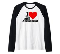 AMO IL 2° EMENDAMENTO CUORE IL SECONDO EMENDAMENTO Maglia con Maniche Raglan