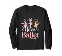 Amo Il Balletto, graziosa Espressione di Danza Classica Maglia a Manica