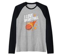 Amo Il Basket Explosive Slam Dunk Passion Maglia con Maniche Raglan