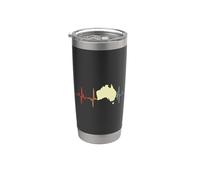 Amo il battito del cuore dell'Australia Bicchiere termico in acciaio inox doppia parete