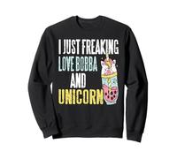 Amo Il Bobba e Gli Unicorni Bubble Drink Felpa