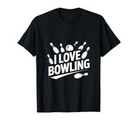 Amo Il Bowling Passionato Sport Divertimento Maglietta
