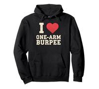 Amo il Burpee Fitness con un braccio Felpa con Cappuccio