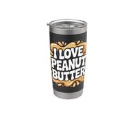 Amo il burro di arachidi Fun Nutty Expression Bicchiere termico in acciaio inox doppia parete