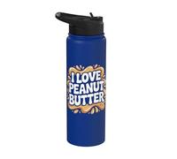 Amo il burro di arachidi Fun Nutty Expression Stainless Steel Insulated Water Bottle
