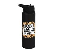 Amo il burro di arachidi Fun Nutty Expression Stainless Steel Insulated Water Bottle