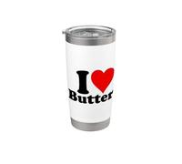 Amo il burro Heart Bicchiere termico in acciaio inox doppia parete