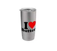 Amo il burro Heart Bicchiere termico in acciaio inox doppia parete