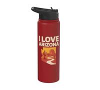 Amo il cactus del deserto dell'Arizona Stainless Steel Insulated Water Bottle