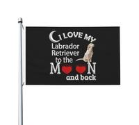 Amo il cane Labrador Retriever, bandiera da esterno, 3x5 piedi, con occhie