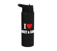 Amo il cibo agrodolce per uomini, donne e studenti Stainless Steel Insulated Water Bottle