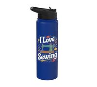 Amo il cucito Appassionato di cucito Stainless Steel Insulated Water Bottle