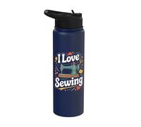 Amo il cucito Appassionato di cucito Stainless Steel Insulated Water Bottle