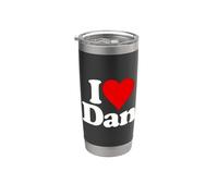 Amo il cuore Dan Danny Daniel Bicchiere termico in acciaio inox doppia parete