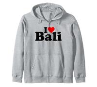 Amo Il Cuore di Bali Indonesia Felpa con Cappuccio