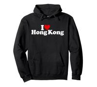 Amo Il Cuore di Hong Kong Felpa con Cappuccio