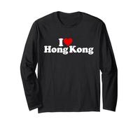 Amo Il Cuore di Hong Kong Maglia a Manica