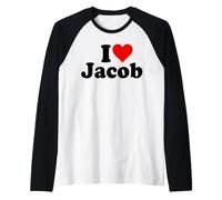 Amo Il Cuore Jacob Jake Maglia con Maniche Raglan