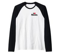 Amo Il Cuore Matilda Tilda TIL Matty Maglia con Maniche Raglan