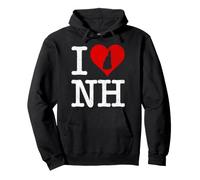 Amo Il Cuore New Hampshire NH Felpa con Cappuccio