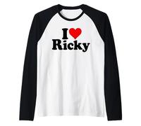 Amo Il Cuore Ricky Rick Richard Maglia con Maniche Raglan