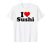 Amo Il Cuore Sushi Cibo Giapponese Maglietta