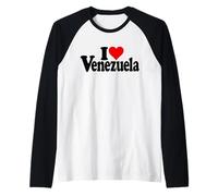 Amo Il Cuore Venezuela Maglia con Maniche Raglan