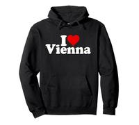Amo Il Cuore Vienna Austria Felpa con Cappuccio