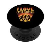 Amo il design di apprezzamento dei vigili del fuoco PopSockets PopGrip Adesivo