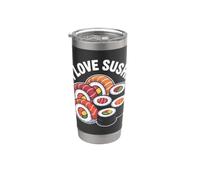Amo il design per appassionati di sushi Bicchiere termico in acciaio inox doppia parete